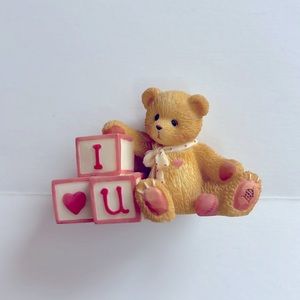 I ❤️ U Blocks Cherished Teddies 1996 Vintage Valentines Day Love Teddy Bear